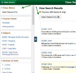  Search for classes results