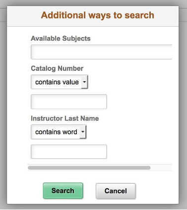 Additional ways to search
