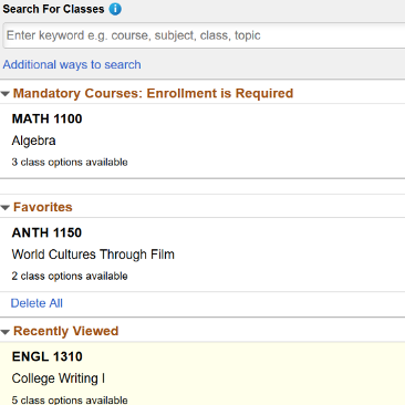 Mandatory courses